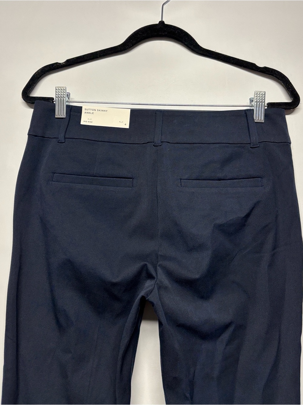 ✨ LOFT Outlet Sutton Skinny Ankle Mid Rise Pants Navy Size 4 NWT - Picture 8 of 15